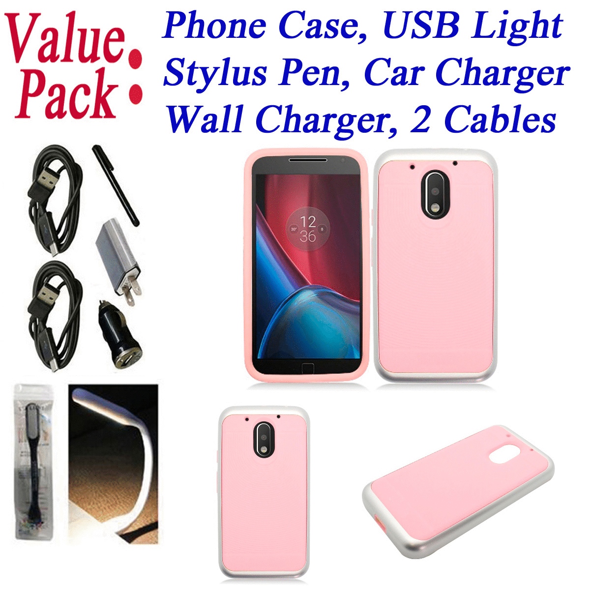 Value Pack ! for 5" Motorola moto E3 E3 Power Case Phone Case Dual