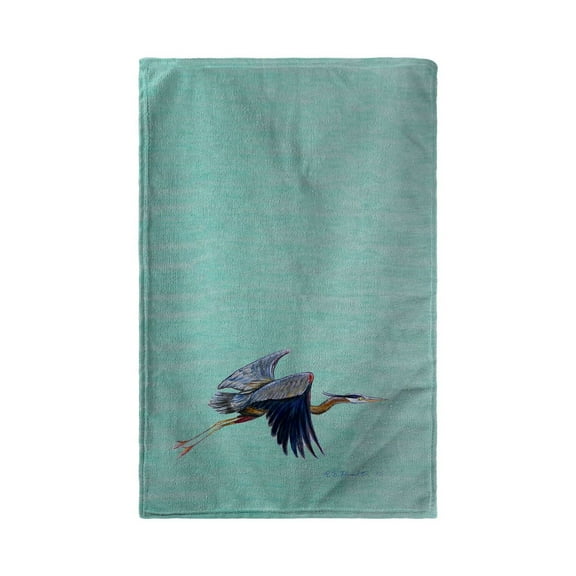 Betsy Drake Interiors Aqua Eddie's Blue Heron Beach Towel