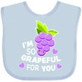 thumbnail image 3 of Inktastic Im So Grapeful for You with Cute Grapes Boys or Girls Baby Bib, 3 of 4