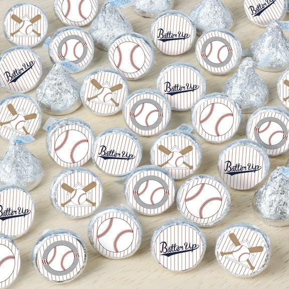 Big Dot of Happiness Batter Up - Baseball - Baby Shower or Birthday Party Small Round Candy Stickers - Party Favor Labels - 324 Count