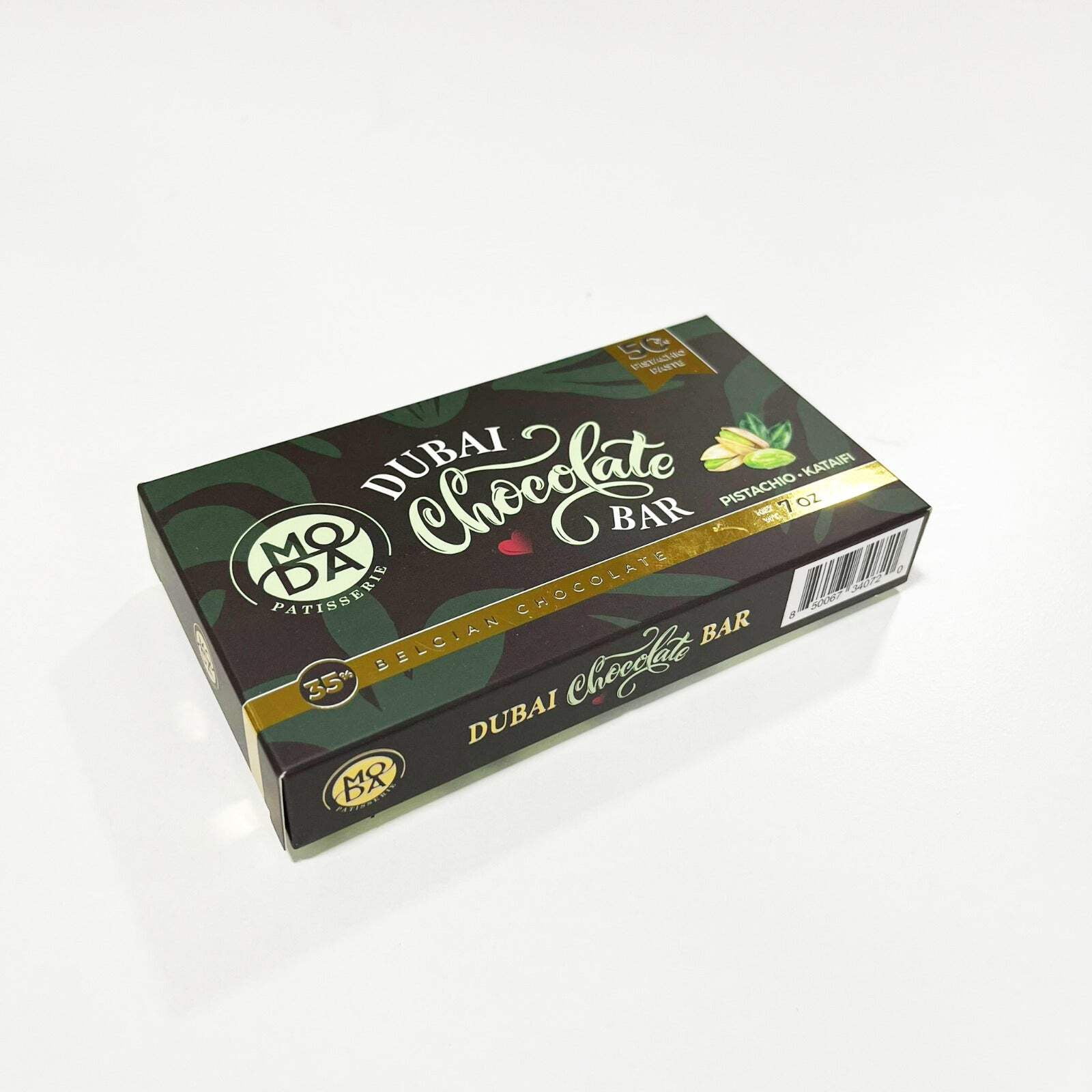Moda Dubai Belgian Chocolate Bar Tahini, 7oz (200g)