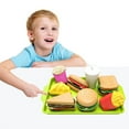 thumbnail image 5 of Juego de comida de juego de simulación de hamburguesas y papas fritas | Juguetes de cocina de simulación de comida rápida | Incluye hamburguesa, sándwich, papas fritas, palomitas de maíz, cola, 5 of 5