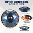 thumbnail image 3 of 18" Meditation Drum 9 Notes G Minor Blue Handpan Drum with Accessories for Party Class Performance, 3 of 9