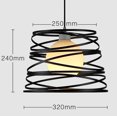 thumbnail image 2 of Araña Industrial Retro Vintage Metal Suspensión Ø 32cm - Negro, 2 of 4