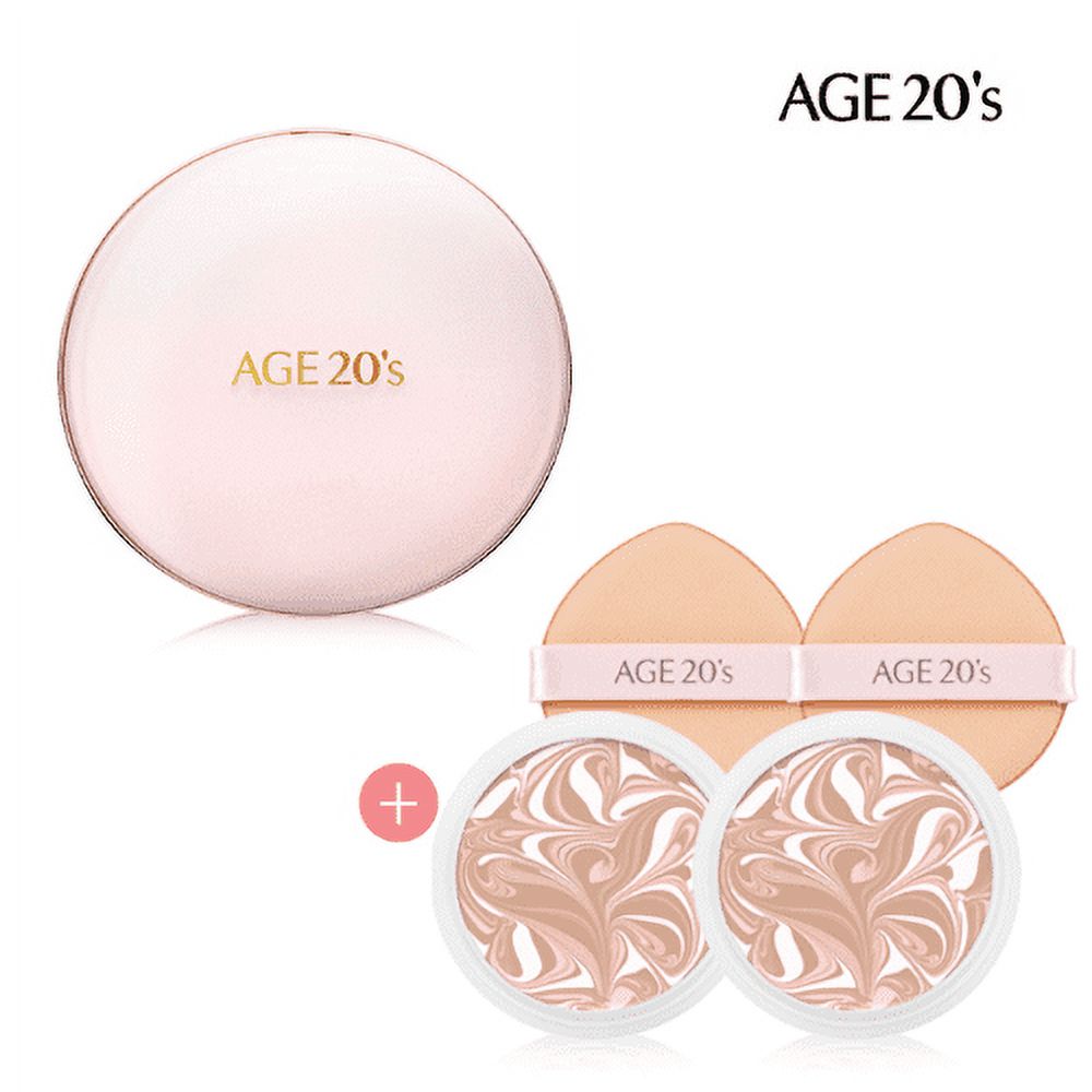 AGE 20'S Signature Essence Cover Pact Moisture, 21 Light Beige, SPF 50 - image 3 of 4