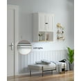 thumbnail image 3 of HAIOOU Bathroom Wall Cabinet with Motion Sensor LED Light, Over Toilet Storage Cabinet with Buffering Hinges and Adjustable Shelf (White), 3 of 10