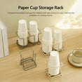 thumbnail image 5 of Homerr Paper Cup Storage Rack Heavy Duty Cup Holder Modern Single Double Slot Cup Holder Solid Metal Heavy Duty Countertop Organizer for Home and Kitchen, 5 of 7