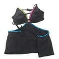 thumbnail image 3 of Hula Honey BLACK MULTI Whip-Stitch Cutout Halter Tankini Swim Top, US X-Small, 3 of 4