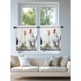 thumbnail image 4 of Sheer Kitchen Tier Curtains 36 Inch length, Rod Pocket Half Curtains Short Drapes, Light Filtering Chiffon Small Window Treatments 2 Panels 27.5"W x 36"L, 4 of 7