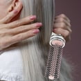 thumbnail image 3 of unbranded Cepillo Para Secado Y Peinado Con Masajeador De Cuero Cabelludo Rosa, 3 of 6