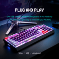 thumbnail image 5 of Mechanical Gaming Keyboard, Blue Switch, LED RGB Backlit, 98 Keys Compact Wired Computer Keyboards for Windows Laptop PC Gamer, 5 of 10