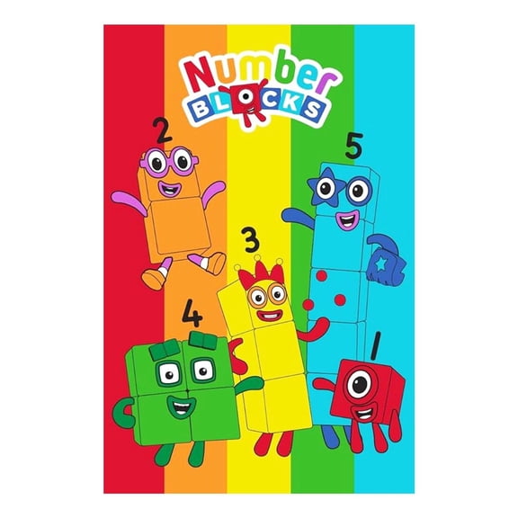 Numberblocks Fleece Rainbow Blanket