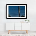 thumbnail image 2 of Two Crows - Portland Oregon Photography Bird Silhouette Minimalist Nature Skyline Moody Black Framed Wall Art Print 16 x 24 inches, 2 of 4