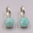 thumbnail image 4 of K-KED Real 925 Sterling Silver Earrings Huggie Color Gemstone Crystal Earrings Hoop -Grey Crystal, 4 of 9