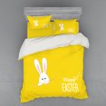 thumbnail image 2 of Ambesonne Yellow Bedding Set 3 Pcs, Easter Rabbit Bunny, Twin XL, Yellow White, 2 of 3