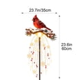 thumbnail image 3 of Cardinal Solar Garden Stake Light with Waterfall LED, Red Bird Memorial Sympathy Decor, Snowflake Winter Outdoor Yard Light for Christmas Pathway, 3 of 8