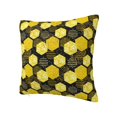thumbnail image 2 of Wukai Geometric Pattern with Bee Premium Polyester Fleece Pillow Covers with Hidden Zipper Closure,Luxuriously Soft and Durable-26"x26", 2 of 7