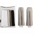 thumbnail image 6 of Amazhiyu Womens Pure Linen Summer Drawstring Flowy Wide Leg Pants with Pockets, 6 of 7