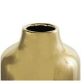 thumbnail image 5 of CosmoLiving by Cosmopolitan 14" Abstract White Ceramic Vase with Abstract Gold Melting Drips, 5 of 10