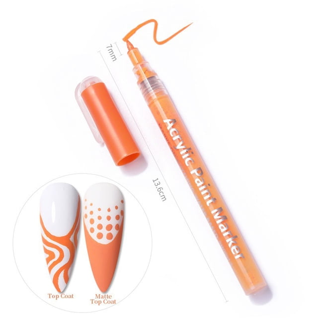 Baycosin Nail Pen Nail Pen Waterproof Nail Polish Pen Quick Dry Nail Painting Pen DIY Abstract Lines Pen For Nail Portable Tip Nail For Painting Draw Nail Equipment (16 Colors) 2.5ml