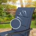 thumbnail image 3 of Outdoor Swivel Bar Stools Set of 2, Bar Stools with Armrests and High Back, All-Weather Patio Bar Height Chairs,  Tall Stools for Patio, Deck, Backyard, Poolside,330lbs Weight Limit, 3 of 6