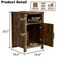 thumbnail image 4 of Easoger Nightstand with Charging Station 2-Piece Set, Farmhouse End Table with Barn Door, Sofa Side Table with Storage Space, for Livingroom and Bedroom, Brown, 4 of 11