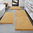 thumbnail image 4 of Dongrere Solid Color Bathroom Rug Set, 3-Piece Shaggy Fluffy Bath Mats, Non-Slip Area Rug for Bathroom Floor Tub Shower Decor, Khaki, 4 of 5