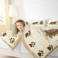 thumbnail image 4 of Manfei Jungle Wildlife Bedding Comforter Set,Cute Bear Paws Twin Comforter Sets,Beige Brown Bedding Set For Men Women,Microfiber Bedroom Decor Reversible,2-Piece, 4 of 8