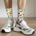 thumbnail image 6 of Rateoe Colorful Dinosaurs for Women Casual Calf Socks - Cute Crew Socks - Thin Soft Above Ankle Socks Size 5-11, 6 of 6