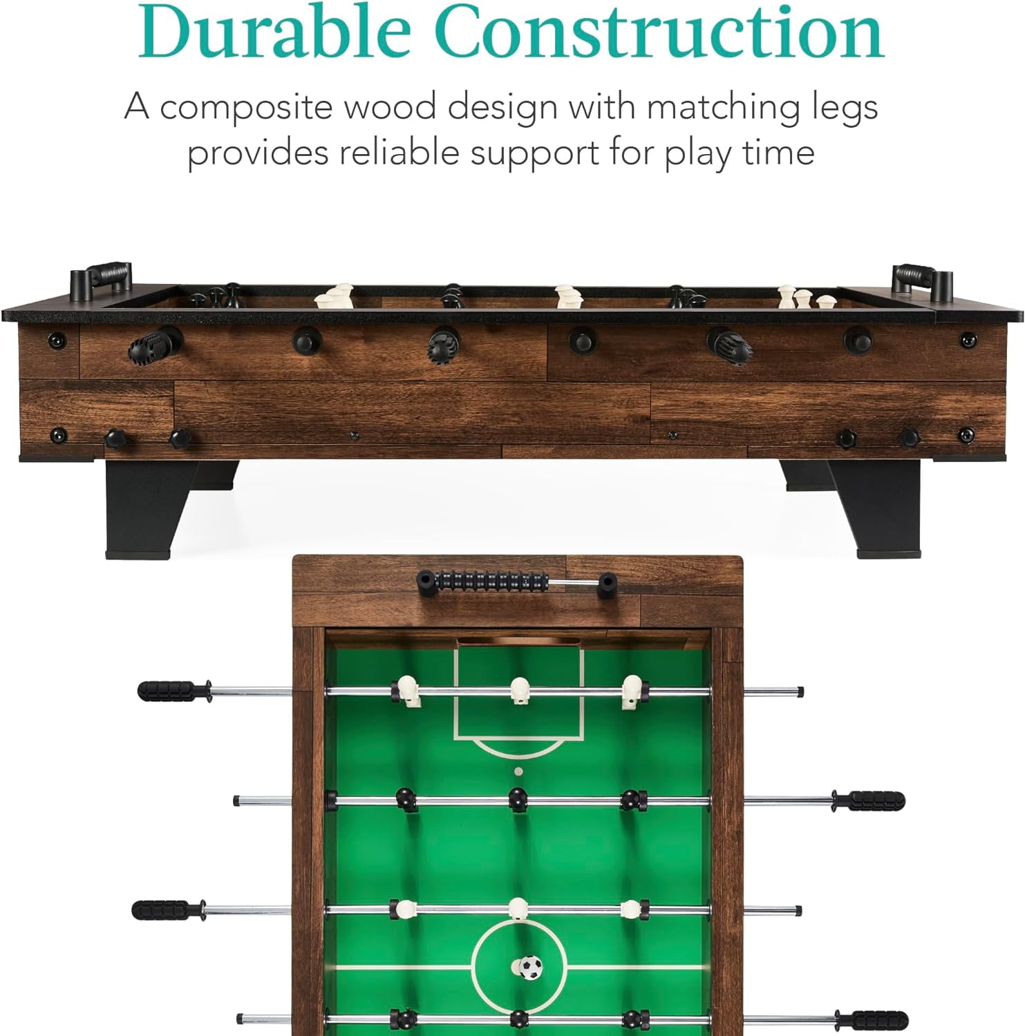 WBTER 40in Tabletop Foosball Table, Compact Mini Arcade Table Hand Soccer for Kids and Adults, Home, Game Room w/ 2 Balls