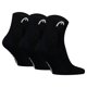thumbnail image 2 of HEAD Calcetines cortos unisex, paquete de 3 - All Sports Training Quarter 3P, con logotipo, lisos Negro 43-46, 2 of 4