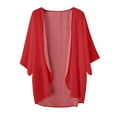 thumbnail image 4 of Ketyyh-chn99 Womens Cardigans Lightweight Loose Cover Up Casual Blouse Sweaters Tops Red,M, 4 of 4