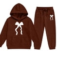thumbnail image 2 of MuXiKeJi Clothes Toddler Outfits for Girls Fall Cute Print Long Sleeve Soft Hoodie Pullover Tops and Pants Children Fall Winter Clothes, 2 of 4