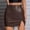 Coffee, variant on Skirts for Women Skirt Sleek Pure Color Short Length Tight Fit Slit Skirt for Women Black S