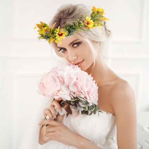 EXHUMKY Sunflower Headband Multi Color for Parties and Performances Decorative Hair Hoop