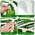 thumbnail image 5 of LILIANG Boho Bath Mat Green Leaf Mat Palm Shaped Super Absorbent Bathroom Rugs Non Slip, 5 of 11
