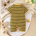 thumbnail image 4 of Gubotare Baby Rompers Newborn Baby Girl Clothes Infant Romper Summer Outfit for Girls Sleeve Romper Jumpsuit 0 3 6 9 12 18 24 Months (Yellow,3-6 Months), 4 of 8