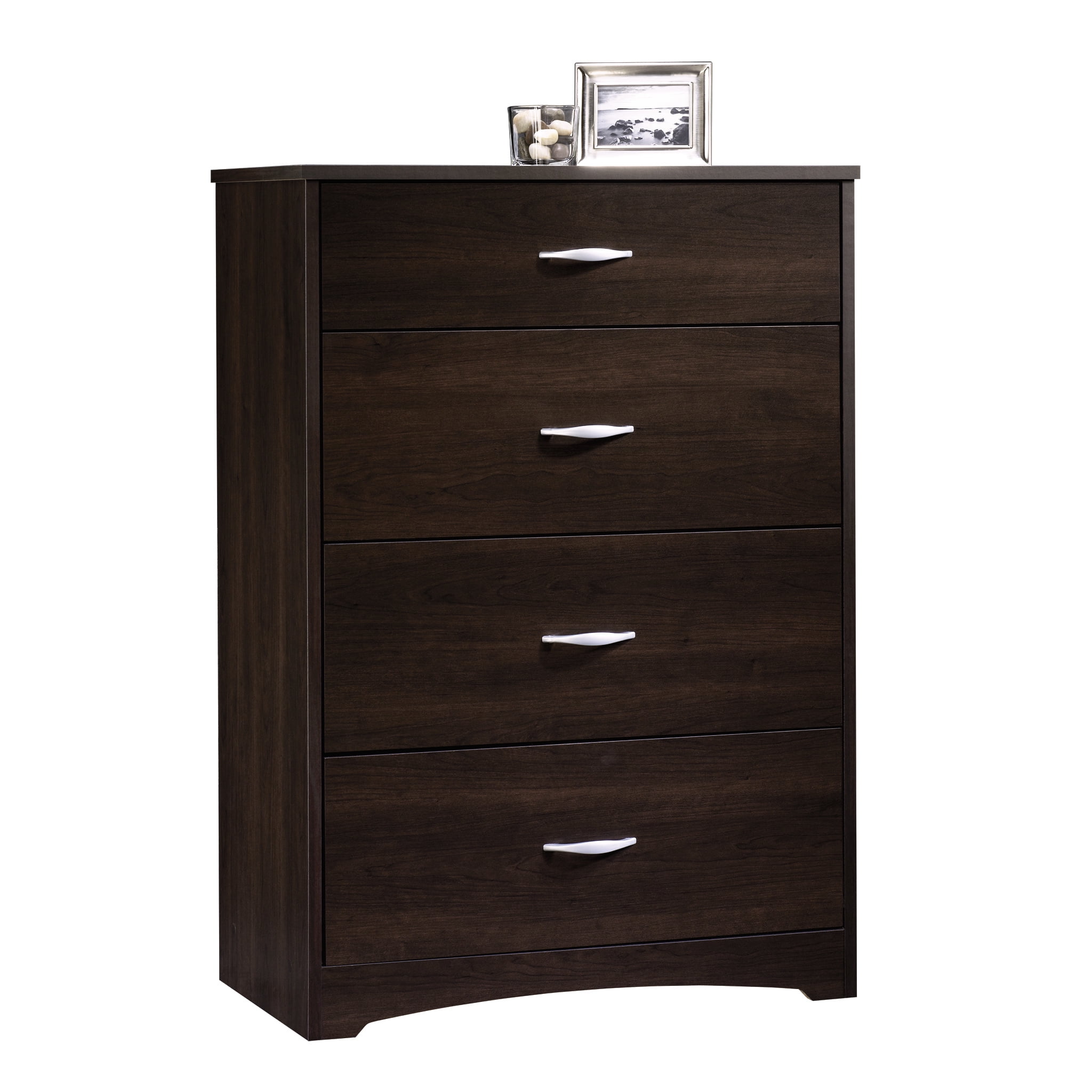 Sauder Beginnings 4Drawer Dresser, Cinnamon Cherry Finish
