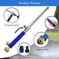 thumbnail image 4 of CONGDAREN Hydro Jet High Pressure Power Washer Wand for Garden Hose and Car Pet Ground Washing, Metal Pressure Washer Attachment with 2 Hydrojet Water Power Nozzle and Hose Quick Connector Blue, 4 of 7