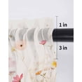 thumbnail image 6 of Spring Floral Curtains 72 Inch Length,Sheer Curtains for Bedroom Living Room Window Pastoral Botanical Summer Flowers Vintage Rod Pocket Drapes Kitchen Curtains Small Half Window 52"x72" 2 Panels, 6 of 7