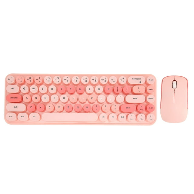 Gaming Keyboard Mouse, USB Keyboard Mouse Low Consumption Retro Cute for Home Blue Mixed Color,Tawny Mixed Color, Mixed Color,Purple Mixed Color