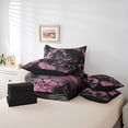 thumbnail image 6 of Homewish Adults Female Men Abstract Snake Pattern Twin Bedding Sets 7-Piece,Gradient Animal Print Bedding Comforter Set Microfiber,Vintage Retro Ombre Aesthetic Breathable Sheet Sets, 6 of 8