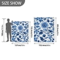 thumbnail image 6 of Yayeee Throw Blanket for Couch Soft Warm 50" x 60" Sofa Chair Bed Decoration, Blue Floral Pattern, 6 of 7