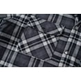 thumbnail image 3 of TACVASEN Men's Flannel Hooded Jacket Quilted Lined Plaid Button Down Cotton Jackets Black 2XL, 3 of 7