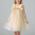 thumbnail image 2 of 2-3 Years Birthday Dress For Girls Tutu Dresses For Toddler Girls Baby Girls Tutu Dress Summer Sleeveless Princess Birthday Party Dresses Beige, 2 of 9
