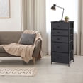 thumbnail image 6 of ZENY Dresser with 5 Drawers - Fabric Storage Tower, Organizer Unit for Bedroom, Living Room, Hallway, Closets - Black and Dark Gray, 6 of 10