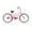 Pink, variant on Wonder Wheels 26 In. Beach Cruiser Coaster Brake Single Speed Bicycle, Bike, Stainless Steel Spokes One Piece Crank Alloy Rims 36 H - Pink