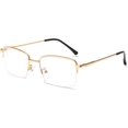 thumbnail image 1 of LJCZKA Half Rimless Blue Light Blocking Glasses Men Women Metal Eyewear Frames Fresh Rectangle Computer Business Glasses, 1 of 6