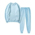 thumbnail image 3 of NMMUED Sweat Suit Sweatset for Women Workout Sets for Women Fall Outfits Active Wear Sets for Women, Light Blue XXXL, 3 of 3