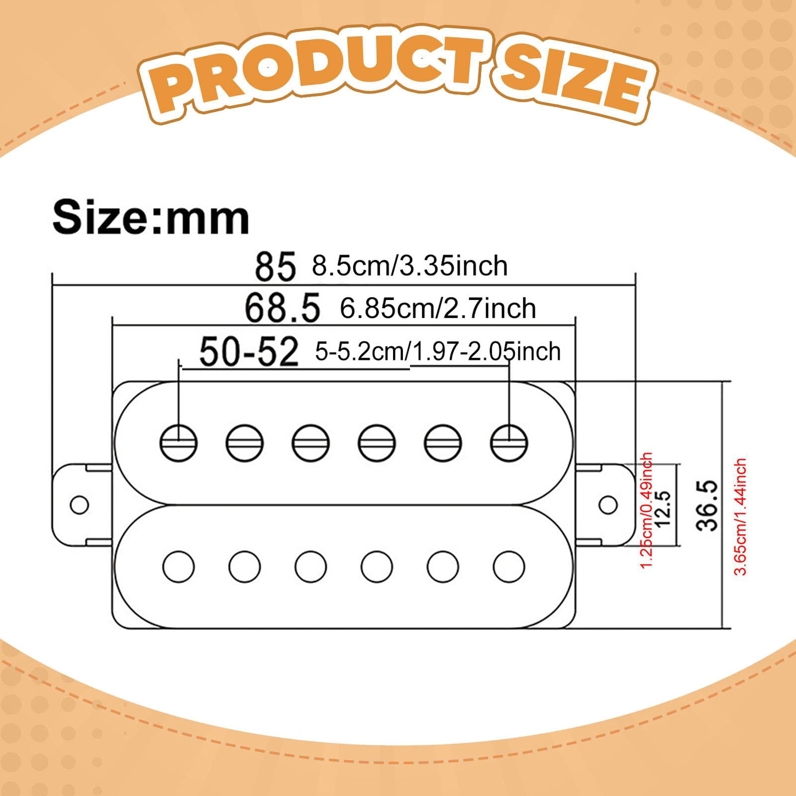 MERIGLARE Electric Guitar Pickup Set includes Double Coil Humbucker Pickup for Professional Musicians Supports Coil Split Easy Installation Instrument Spare Part suitable for guitar Neck 50mm